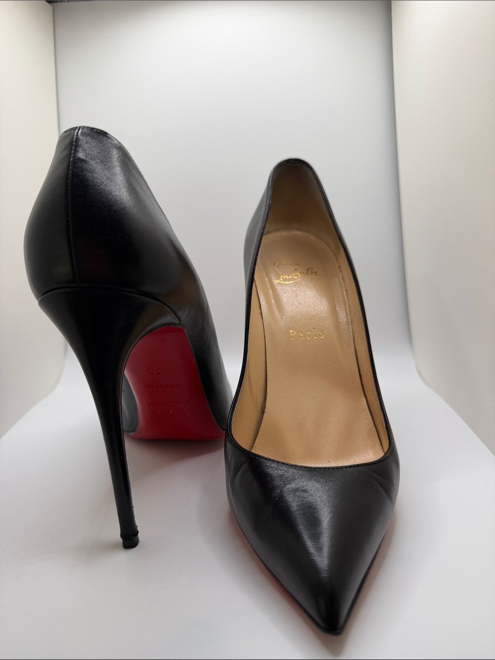 Christian Louboutin Pigalle 120 black leather (Size EU 39) - Picture 5 of 7